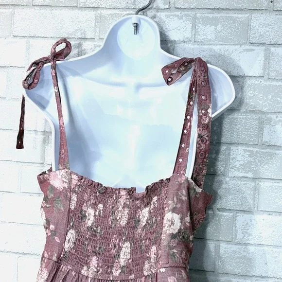 Trixxi Tiered Floral Maxi Dress XL Cottage Fairy Prairie Peasant Garden Party - Picture 6 of 14